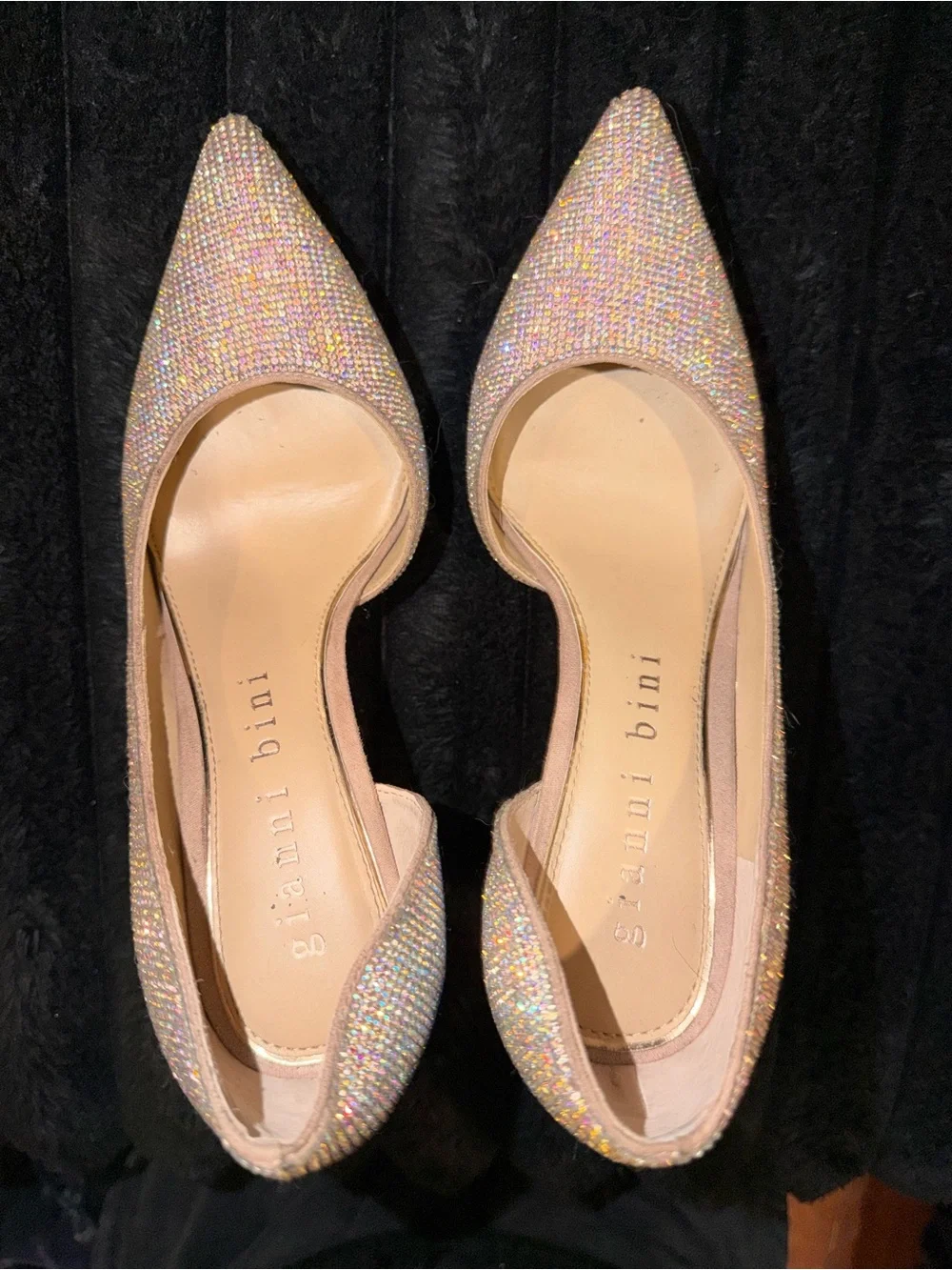 Sparkling Gianni Bini multicolor Crystal Platform Pumps - Women